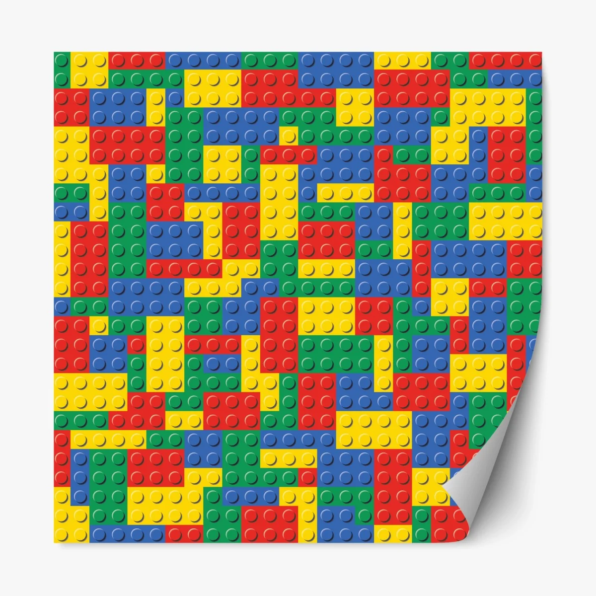 Repositionierbarer Aufkleber buntes bausteinmuster – Wallnifity® Repositionierbarer Aufkleber buntes bausteinmuster – Wallnifity®