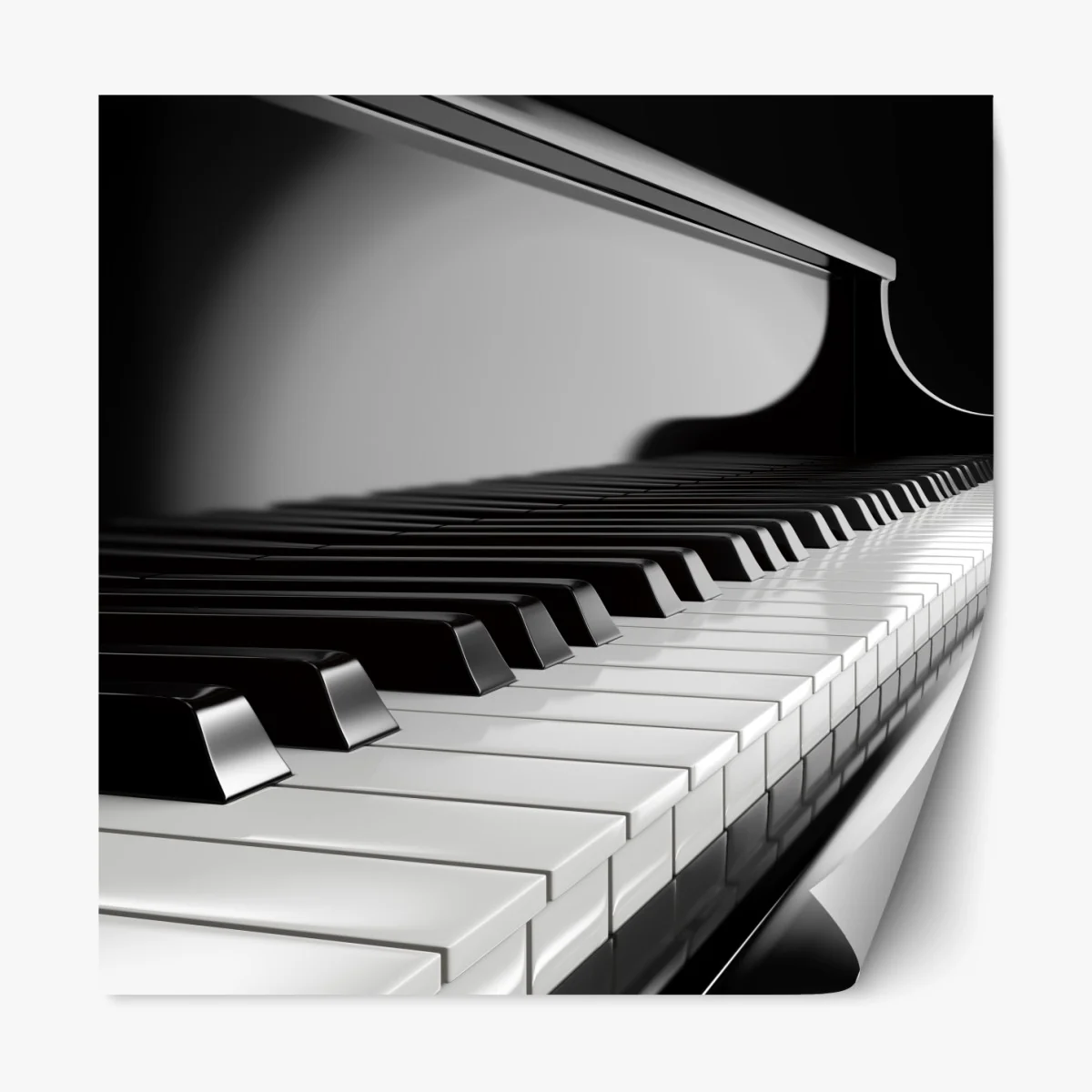 Repositionierbarer Aufkleber elegante schwarzweiß klaviertasten – Wallnifity® Repositionierbarer Aufkleber elegante schwarzweiß klaviertasten – Wallnifity®