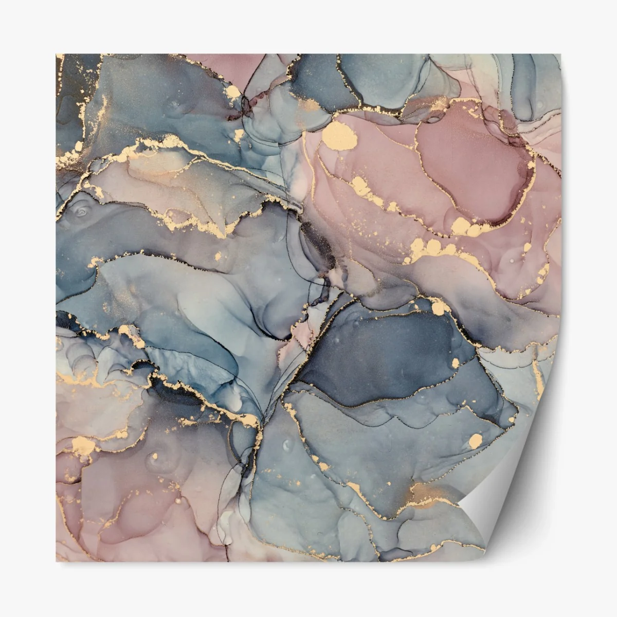 Repositionierbarer Aufkleber zarte pastell-flüssigmarmor mit goldadern – Wallnifity® Repositionierbarer Aufkleber zarte pastell-flüssigmarmor mit goldadern – Wallnifity®