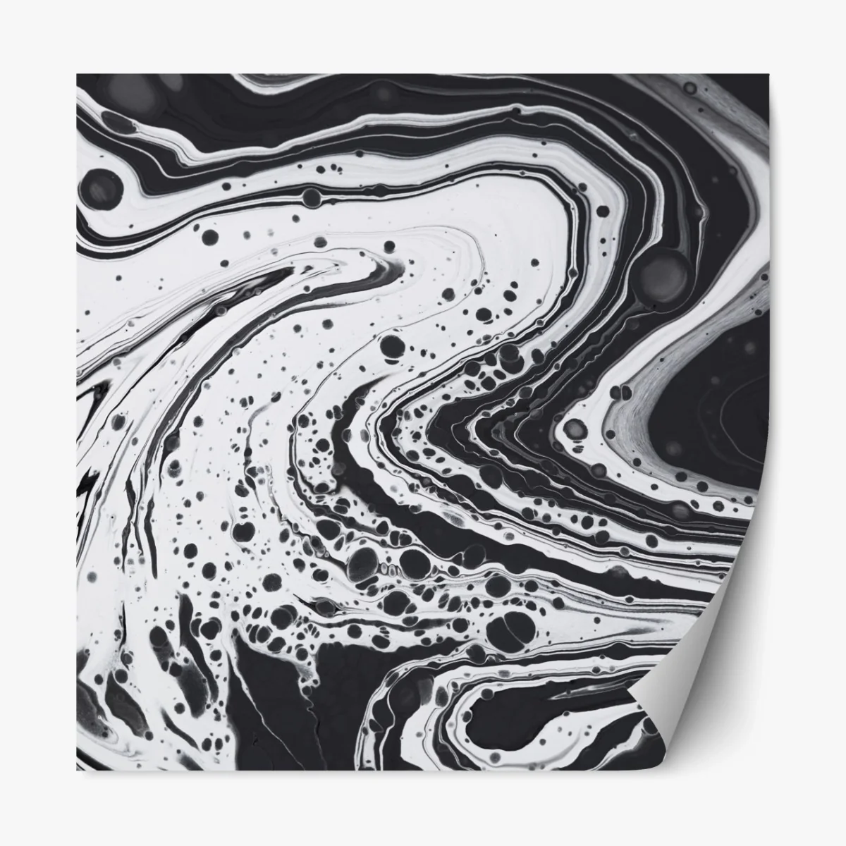 Repositionierbarer Aufkleber schwarz-weißes marmormuster – Wallnifity® Repositionierbarer Aufkleber schwarz-weißes marmormuster – Wallnifity®