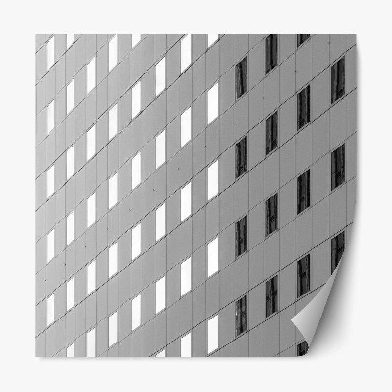 Repositionierbarer Aufkleber minimalistische fassadenstruktur mit geometrischem muster