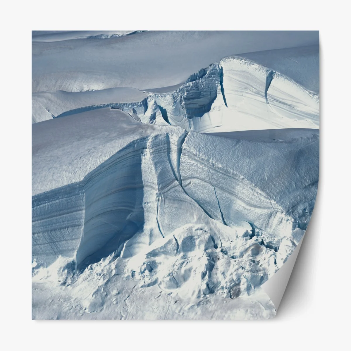 Repositionierbarer Aufkleber gletscherlandschaft mit tiefen spalten – Wallnifity® Repositionierbarer Aufkleber gletscherlandschaft mit tiefen spalten – Wallnifity®