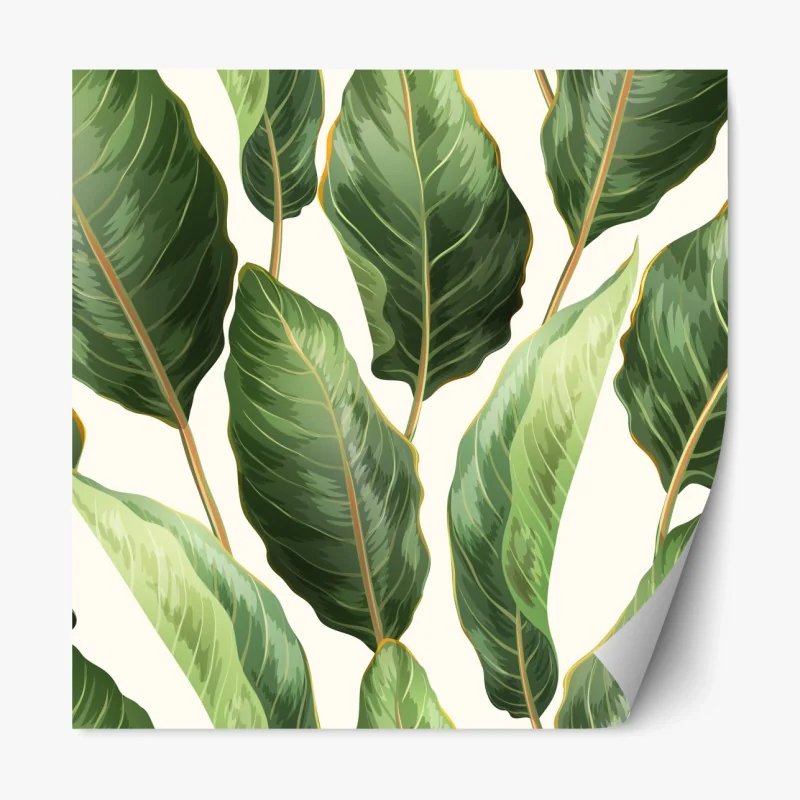Repositionierbarer Aufkleber tropisches bananenblattmuster