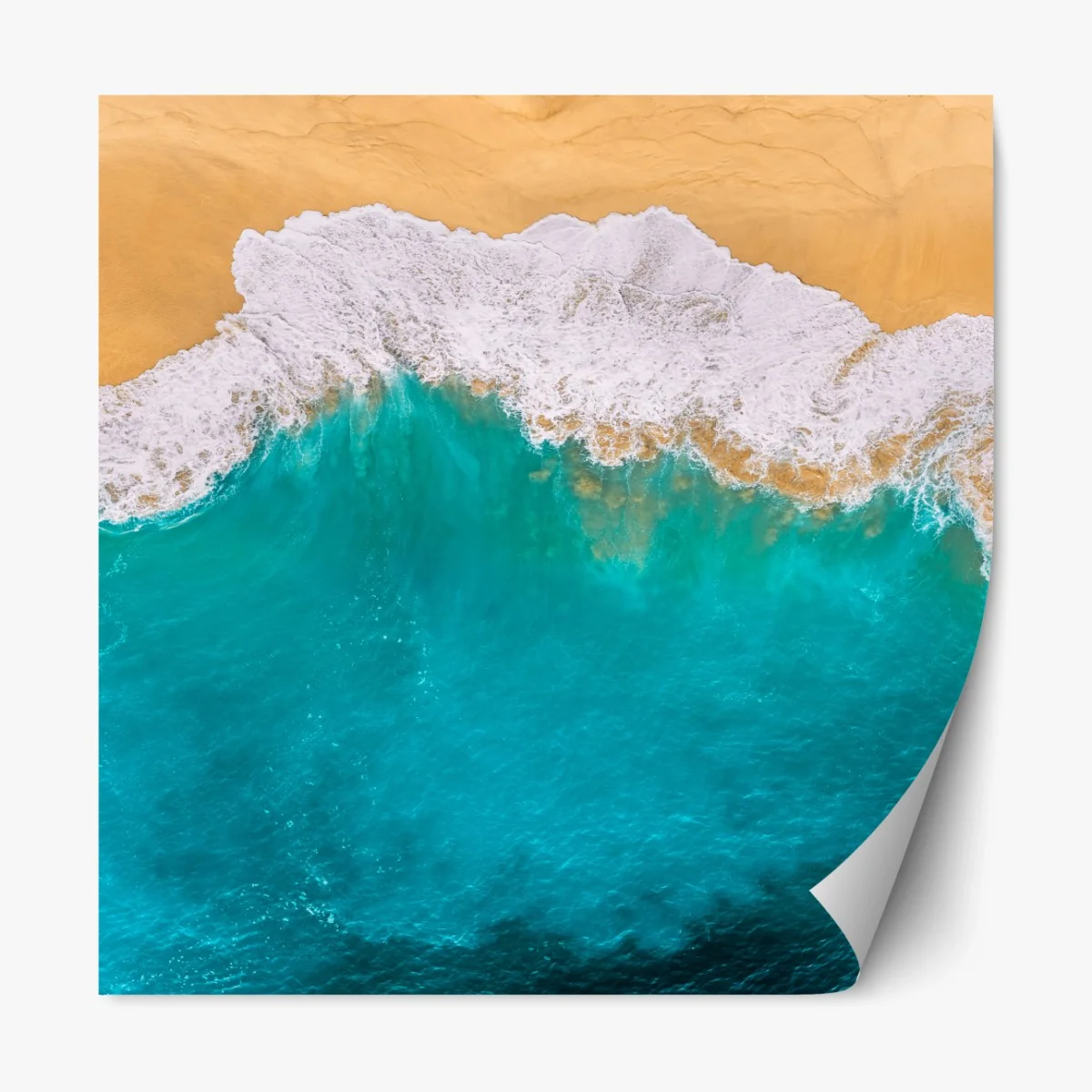 Repositionierbarer Aufkleber türkisblaue wellen am strand Kelingking, Nusa Penida – Wallnifity®