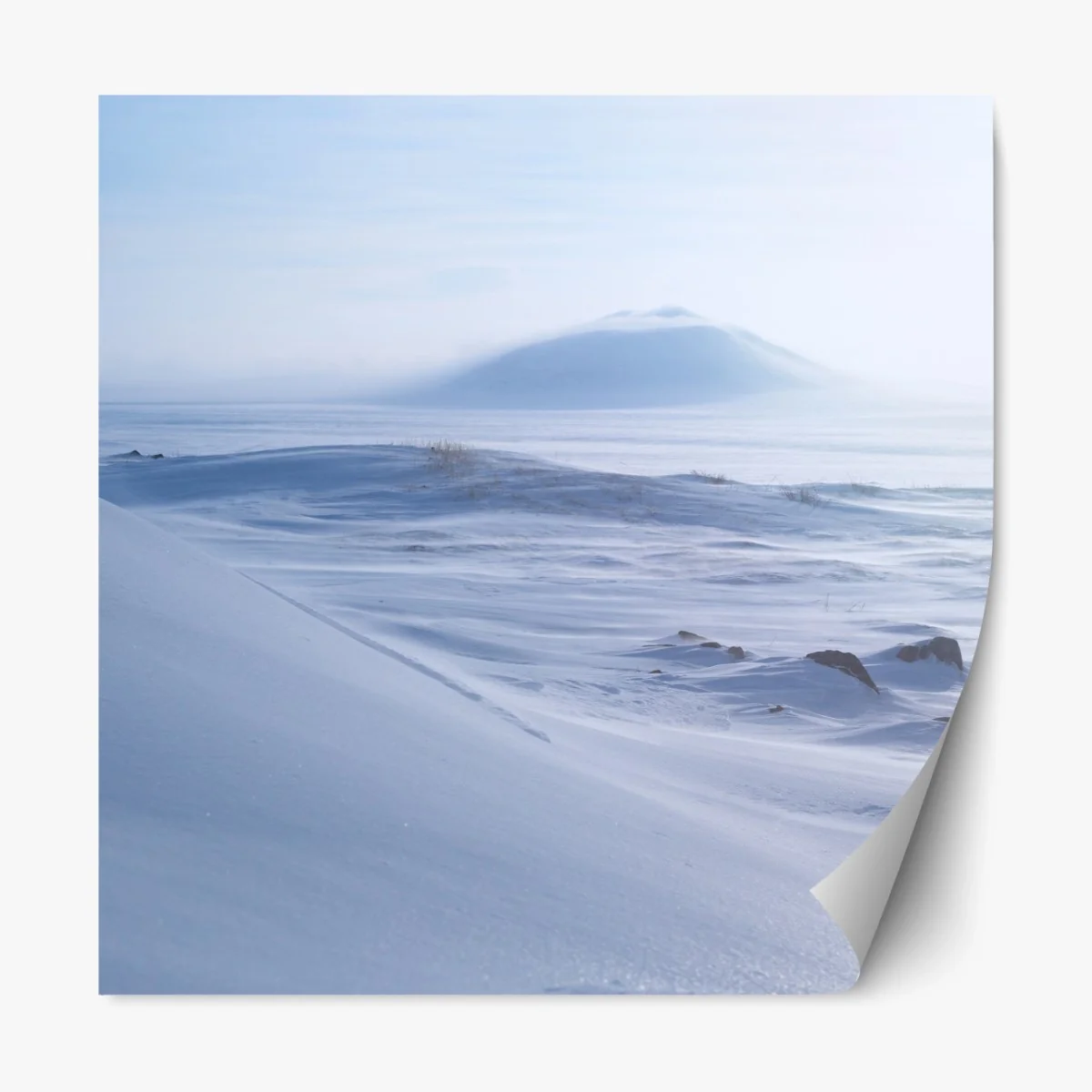 Repositionierbarer Aufkleber arktische ruhe in Tschukotka – Wallnifity® Repositionierbarer Aufkleber arktische ruhe in Tschukotka – Wallnifity®