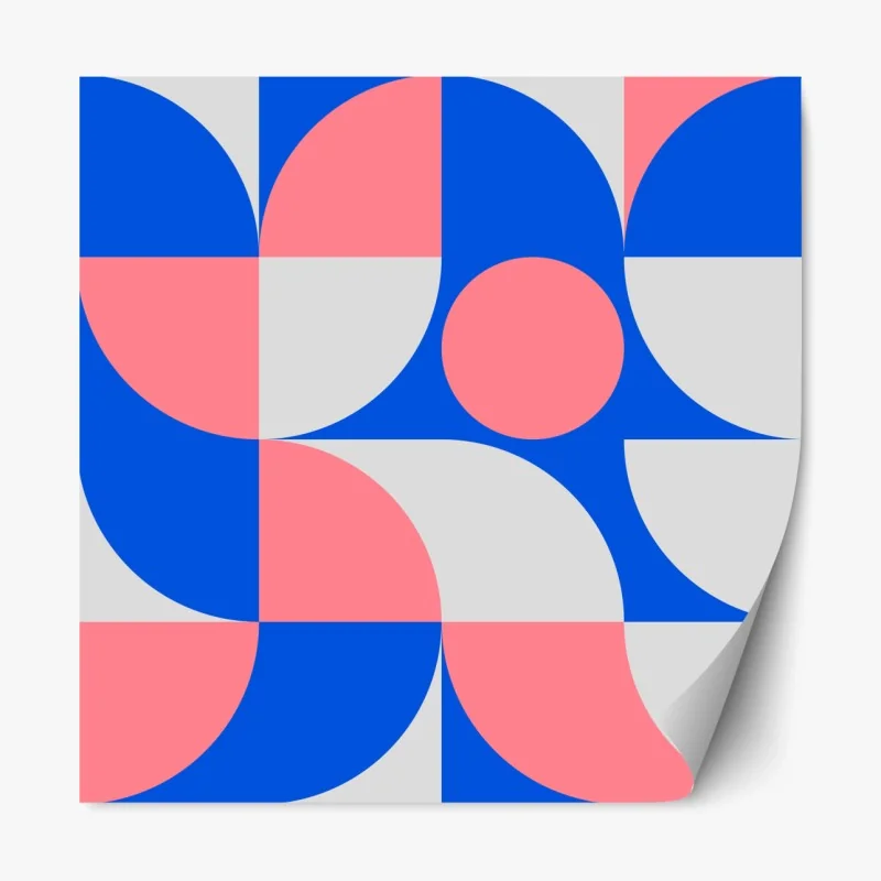 Repositionierbarer Aufkleber goldenes blumenornament auf nachtblauem hintergrund – Wallnifity®