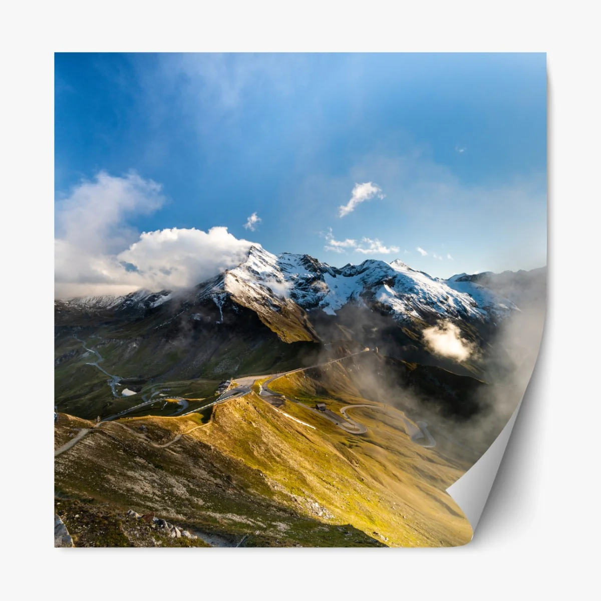 Repositionierbarer Aufkleber Grossglockner panoramastraße in den Alpen – Wallnifity® Repositionierbarer Aufkleber Grossglockner panoramastraße in den Alpen – Wallnifity®