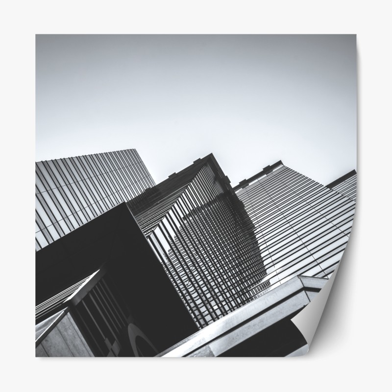 Repositionierbarer Aufkleber Hongkong hochhaus perspektive