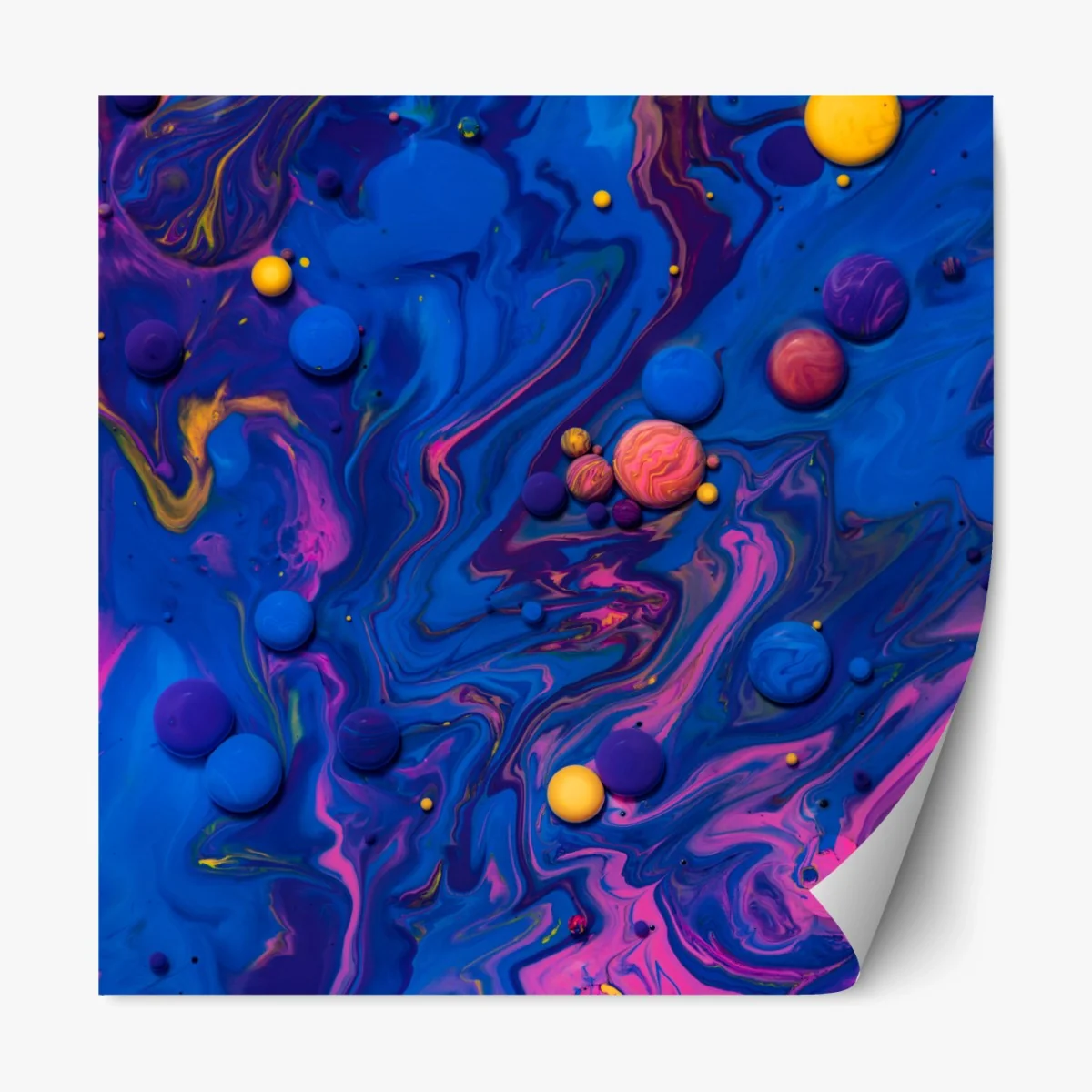 Repositionierbarer Aufkleber lebendige kosmische farbwirbel – Wallnifity® Repositionierbarer Aufkleber lebendige kosmische farbwirbel – Wallnifity®