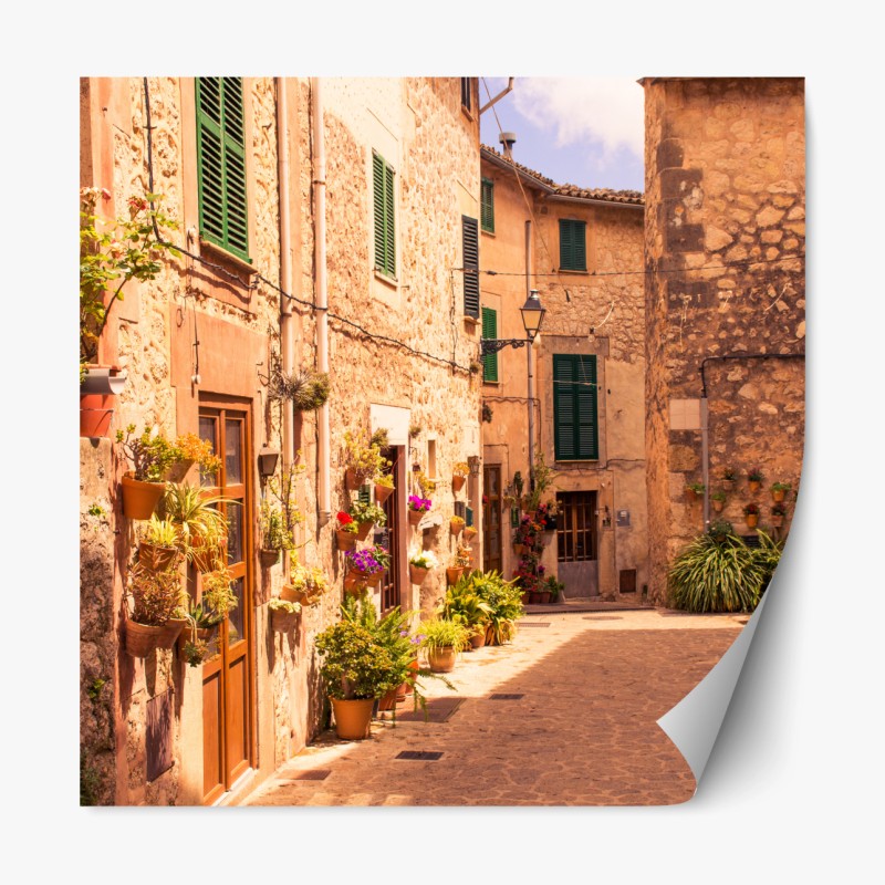 Repositionierbarer Aufkleber türkisblauer klippenstrand panorama – Wallnifity®