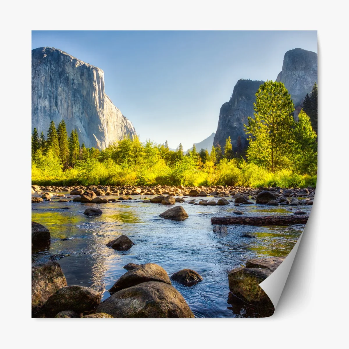 Repositionierbarer Aufkleber goldenes flusstal – Wallnifity® Repositionierbarer Aufkleber goldenes flusstal – Wallnifity®