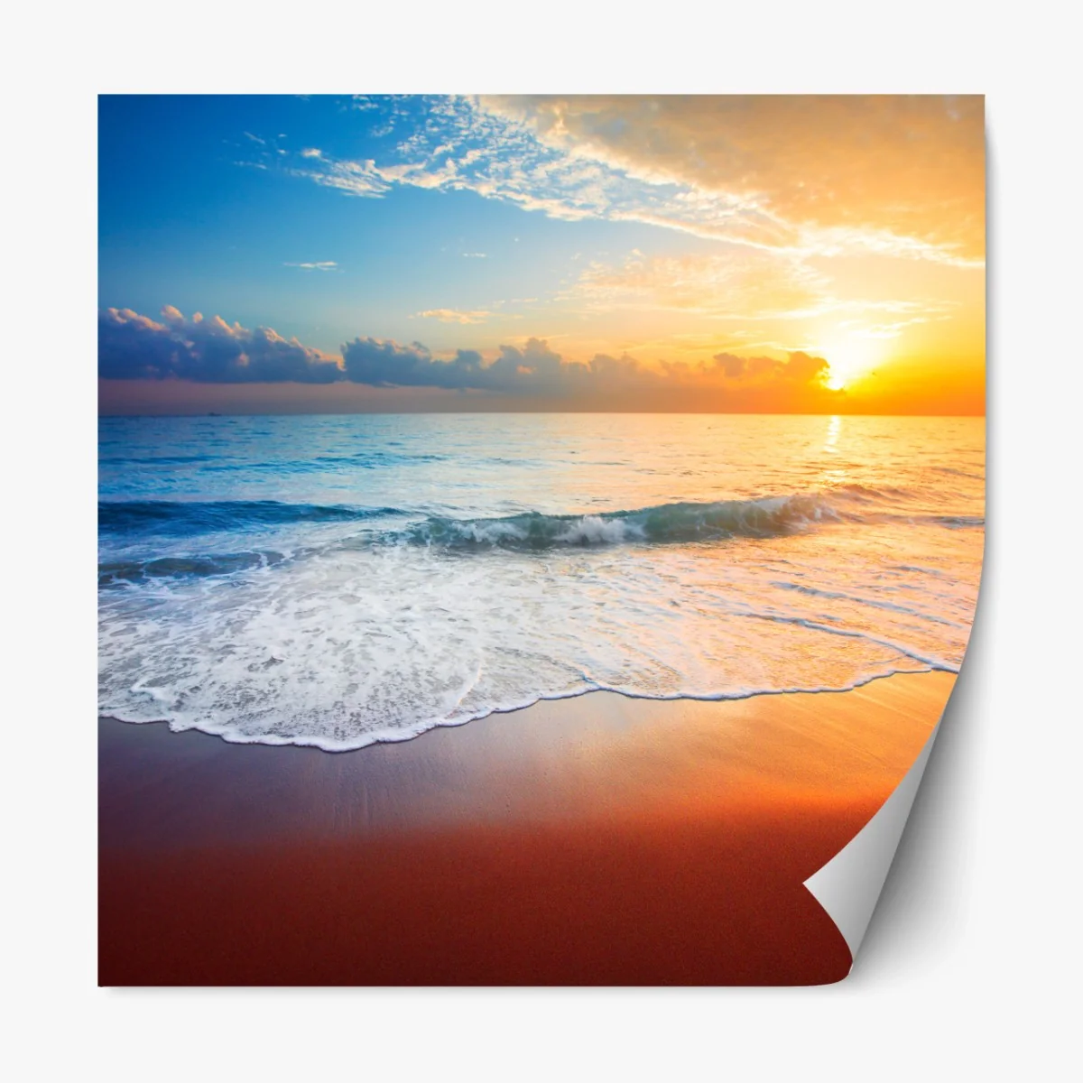 Repositionierbarer Aufkleber ruhiger sonnenuntergang über dem meer – Wallnifity® Repositionierbarer Aufkleber ruhiger sonnenuntergang über dem meer – Wallnifity®