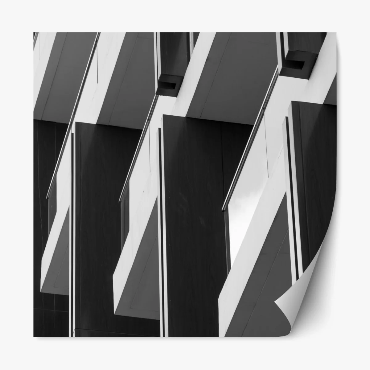 Repositionierbarer Aufkleber geometrischer rhythmus der balkone – Wallnifity® Repositionierbarer Aufkleber geometrischer rhythmus der balkone – Wallnifity®