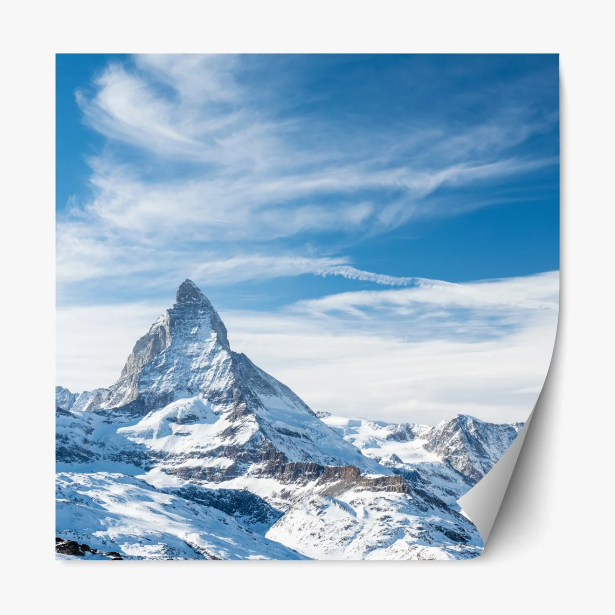 Repositionierbarer Aufkleber majestätischer alpiner gipfel in den Alpen – Wallnifity® Repositionierbarer Aufkleber majestätischer alpiner gipfel in den Alpen – Wallnifity®