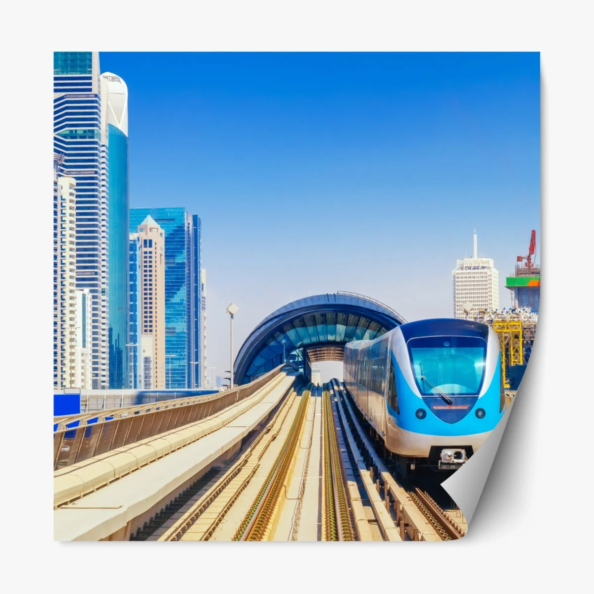 Repositionierbarer Aufkleber städtische u-bahn im sonnenschein – Wallnifity® Repositionierbarer Aufkleber städtische u-bahn im sonnenschein – Wallnifity®