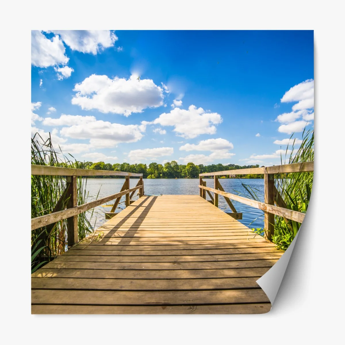 Repositionierbarer Aufkleber sonniger steg am see – Wallnifity® Repositionierbarer Aufkleber sonniger steg am see – Wallnifity®