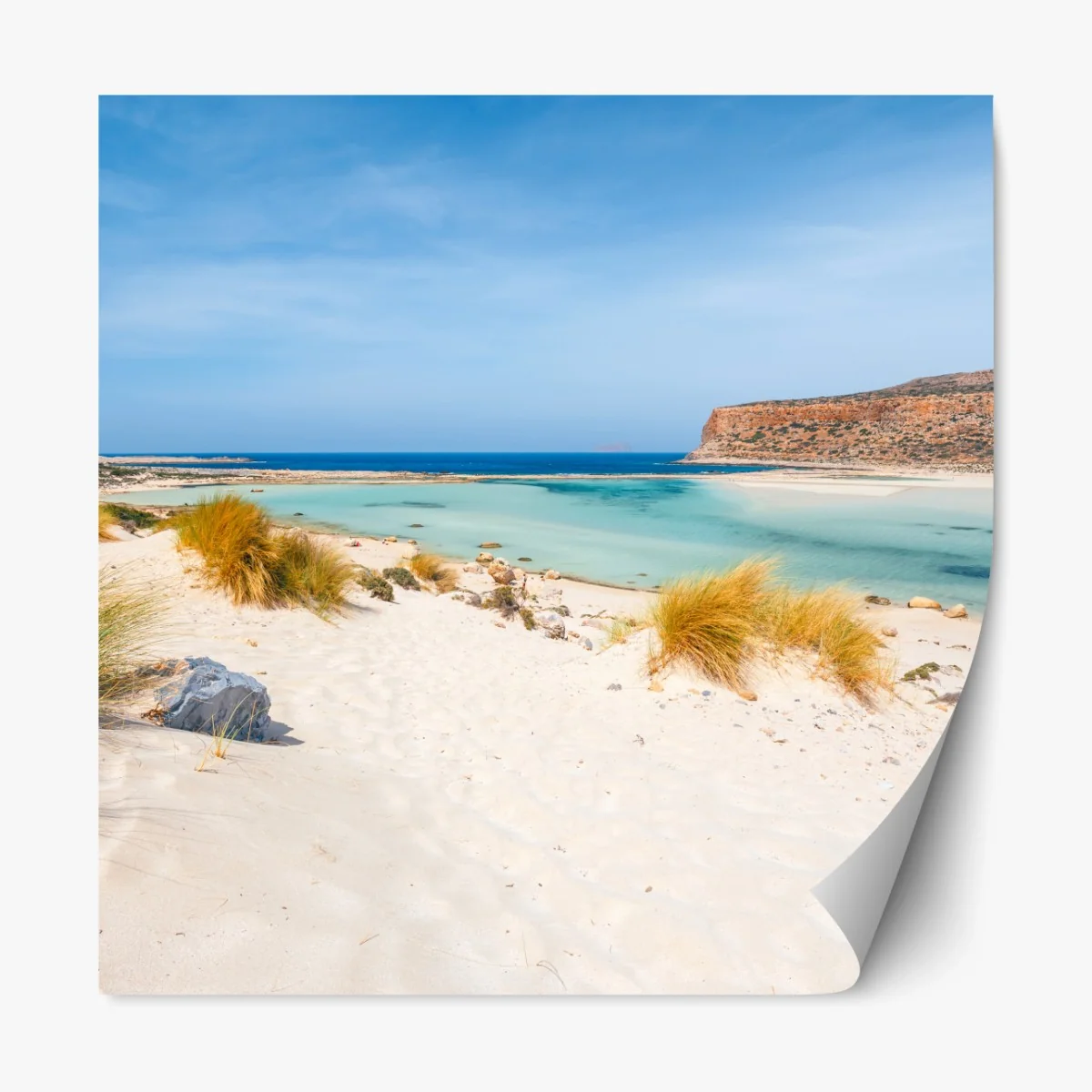 Repositionierbarer Aufkleber lagune Balos, Kreta: türkisser traum – Wallnifity® Repositionierbarer Aufkleber lagune Balos, Kreta: türkisser traum – Wallnifity®