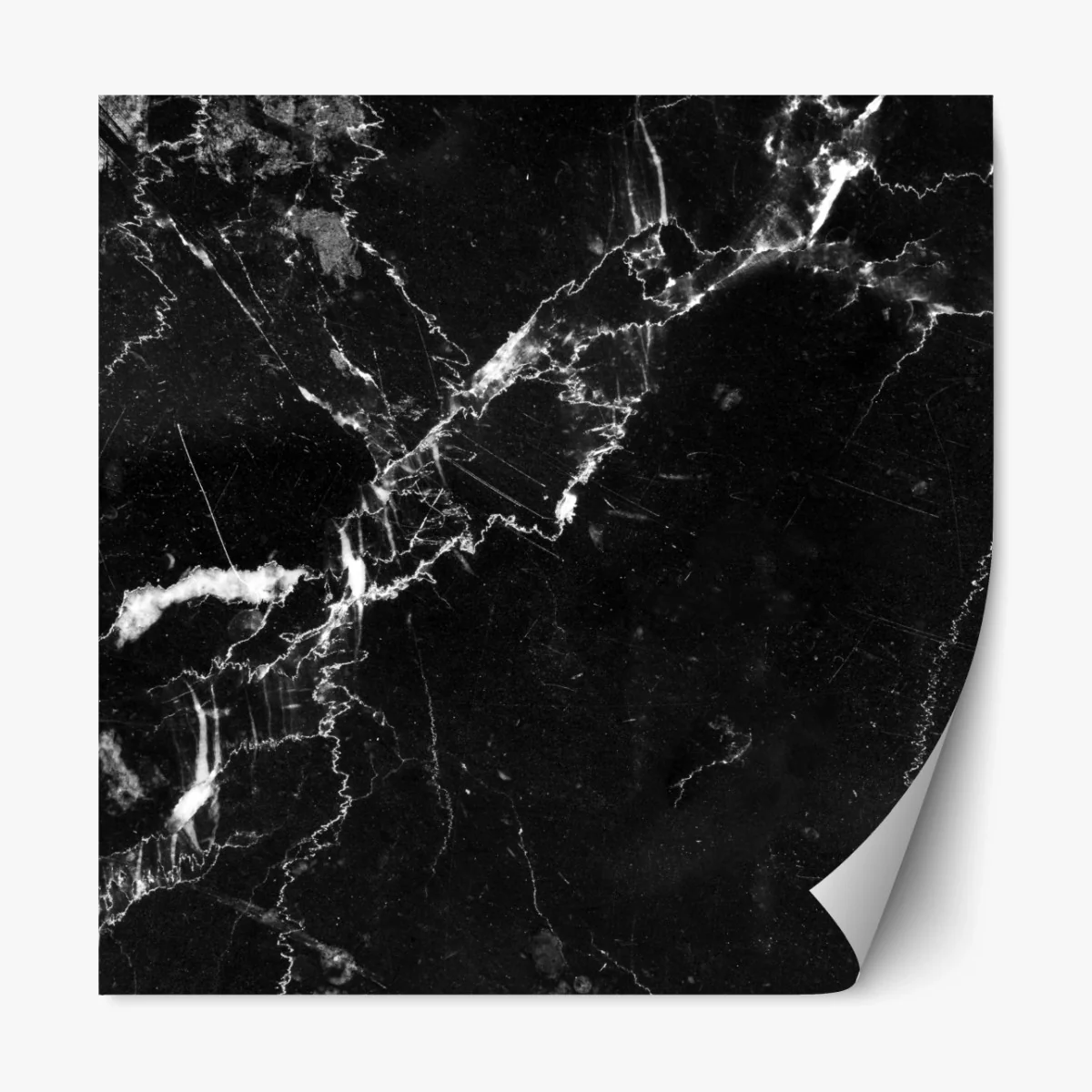Repositionierbarer Aufkleber schwarzer marmor mit adern – Wallnifity® Repositionierbarer Aufkleber schwarzer marmor mit adern – Wallnifity®
