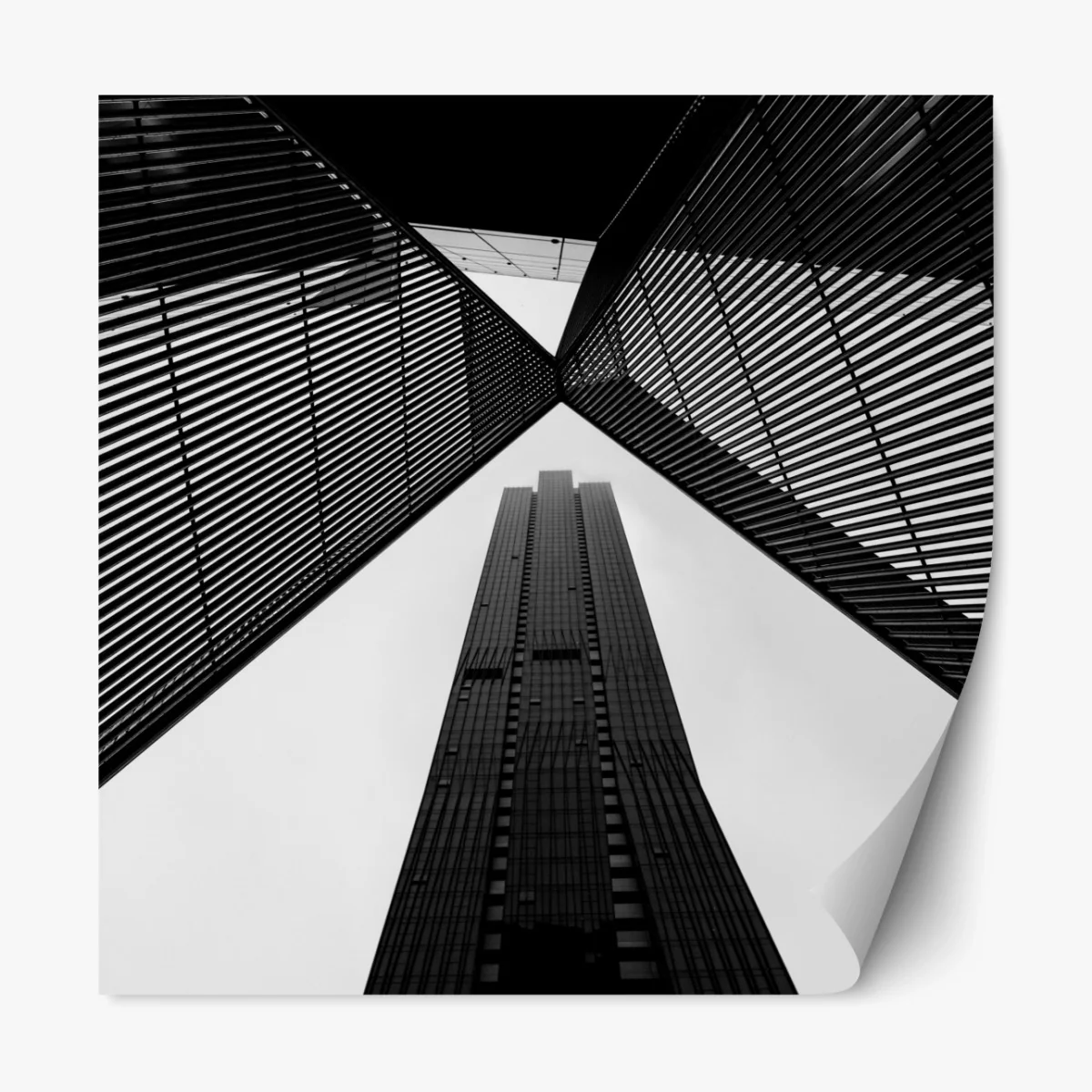 Repositionierbarer Aufkleber Melbourne architektur in monochrom – Wallnifity® Repositionierbarer Aufkleber Melbourne architektur in monochrom – Wallnifity®