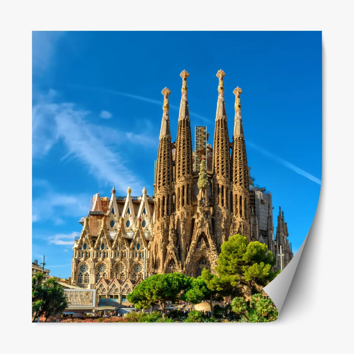 Repositionierbarer Aufkleber Sagrada Familia in Barcelona – Wallnifity® Repositionierbarer Aufkleber Sagrada Familia in Barcelona – Wallnifity®