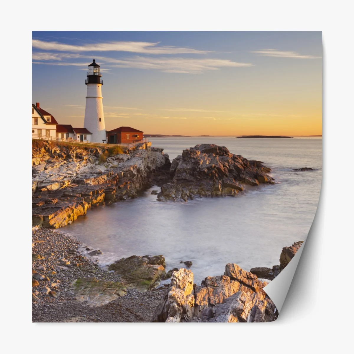 Repositionierbarer Aufkleber Portland Head leuchtturm bei sonnenaufgang – Wallnifity® Repositionierbarer Aufkleber Portland Head leuchtturm bei sonnenaufgang – Wallnifity®