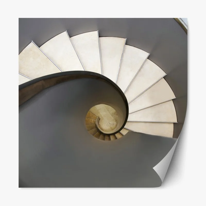 Repositionierbarer Aufkleber spiraltreppe abstrakte komposition