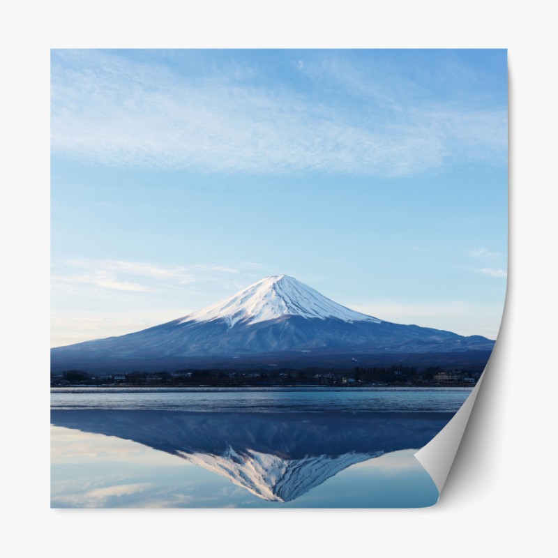 Repositionierbarer Aufkleber hirsch und kitz im sonnendurchfluteten wald – Wallnifity®