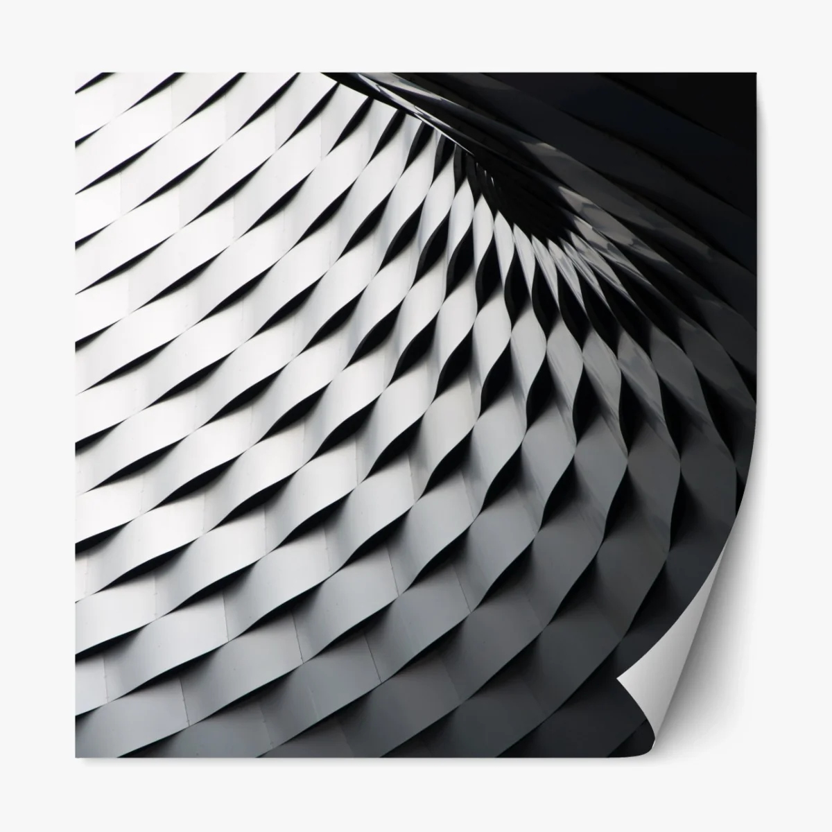 Repositionierbarer Aufkleber monochromes geometrisches metallmuster – Wallnifity®