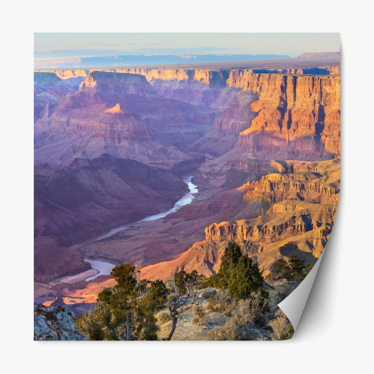 Repositionierbarer Aufkleber Grand Canyon bei dämmerung panorama – Wallnifity® Repositionierbarer Aufkleber Grand Canyon bei dämmerung panorama – Wallnifity®