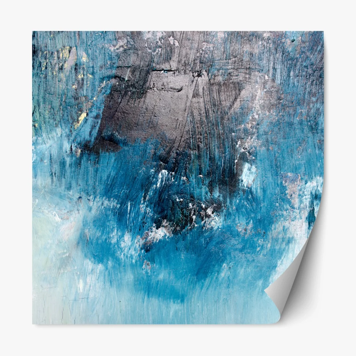 Repositionierbarer Aufkleber tiefblaue abstrakte struktur – Wallnifity®