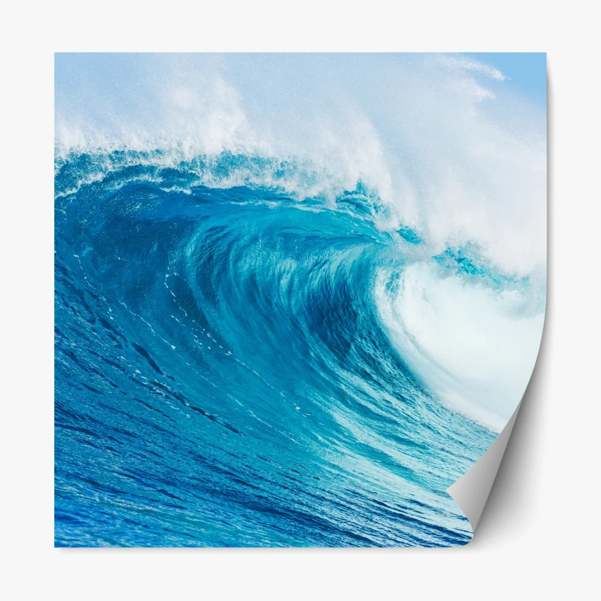 Repositionierbarer Aufkleber majestätische blaue ozeanwelle – Wallnifity® Repositionierbarer Aufkleber majestätische blaue ozeanwelle – Wallnifity®