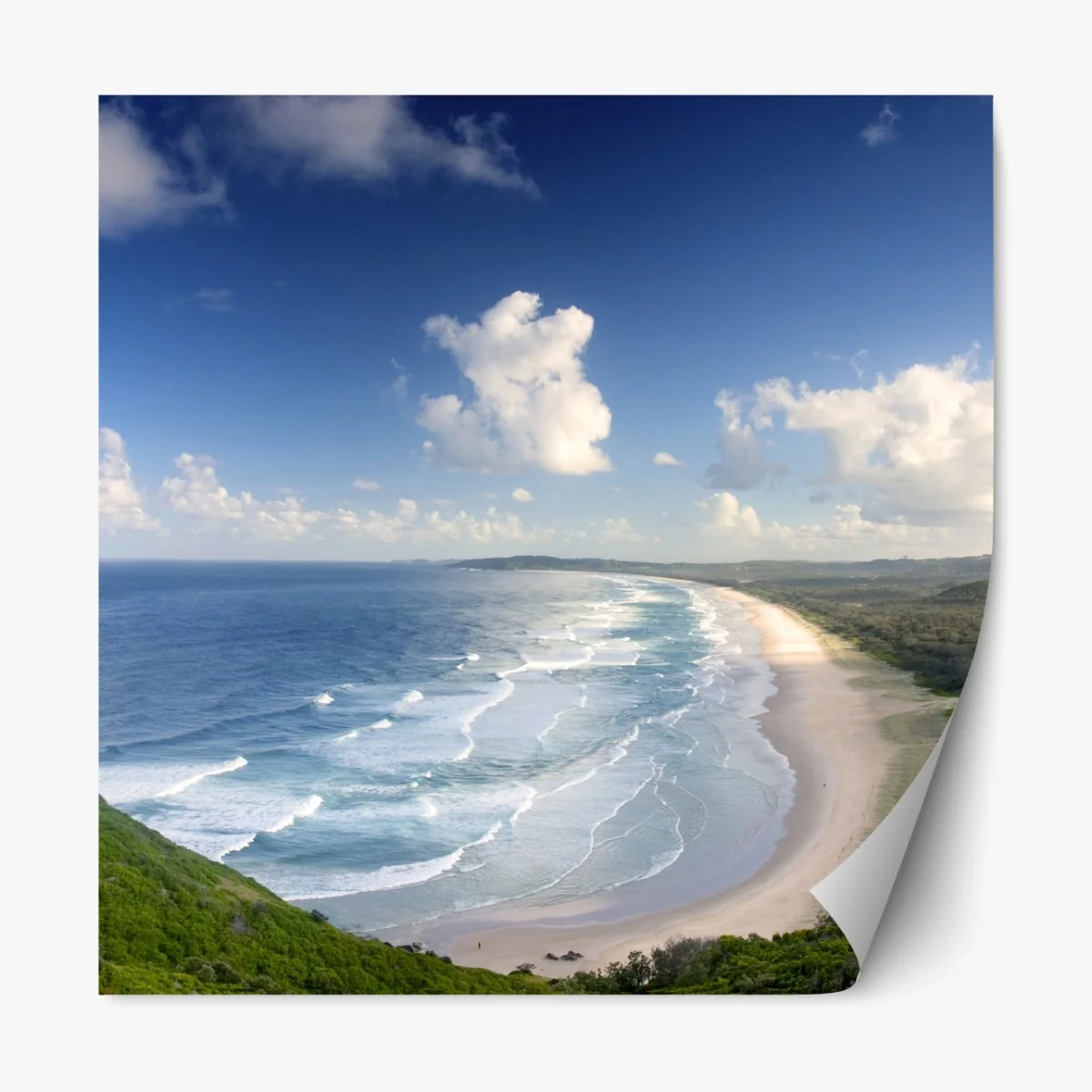 Repositionierbarer Aufkleber panorama der küste von Byron Bay – Wallnifity® Repositionierbarer Aufkleber panorama der küste von Byron Bay – Wallnifity®