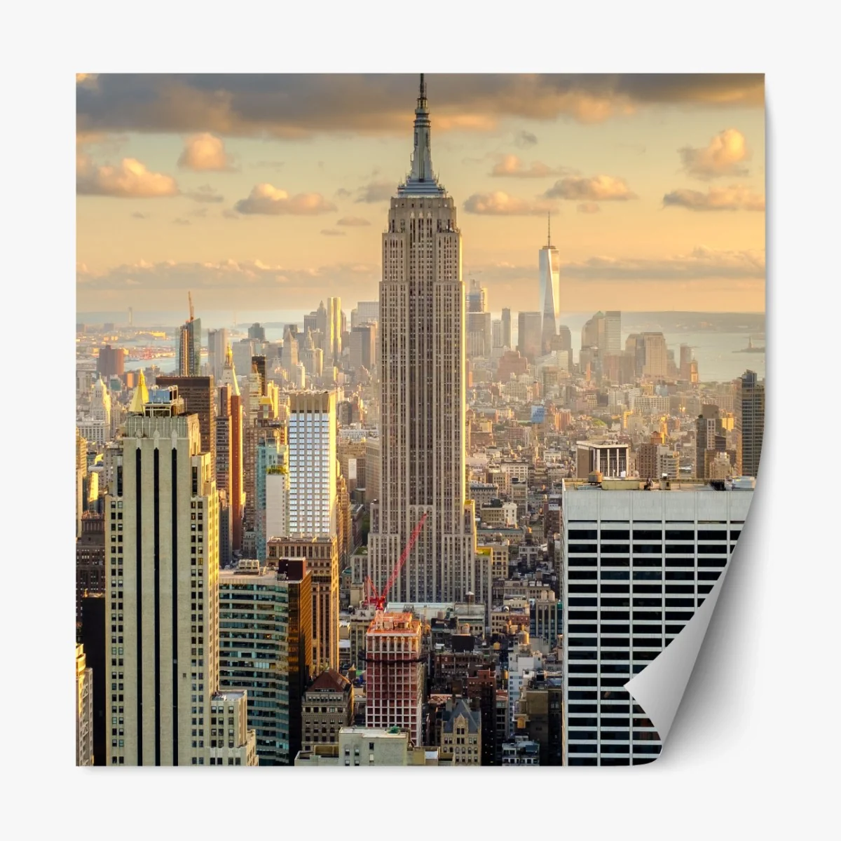 Repositionierbarer Aufkleber New York skyline bei sonnenuntergang – Wallnifity® Repositionierbarer Aufkleber New York skyline bei sonnenuntergang – Wallnifity®