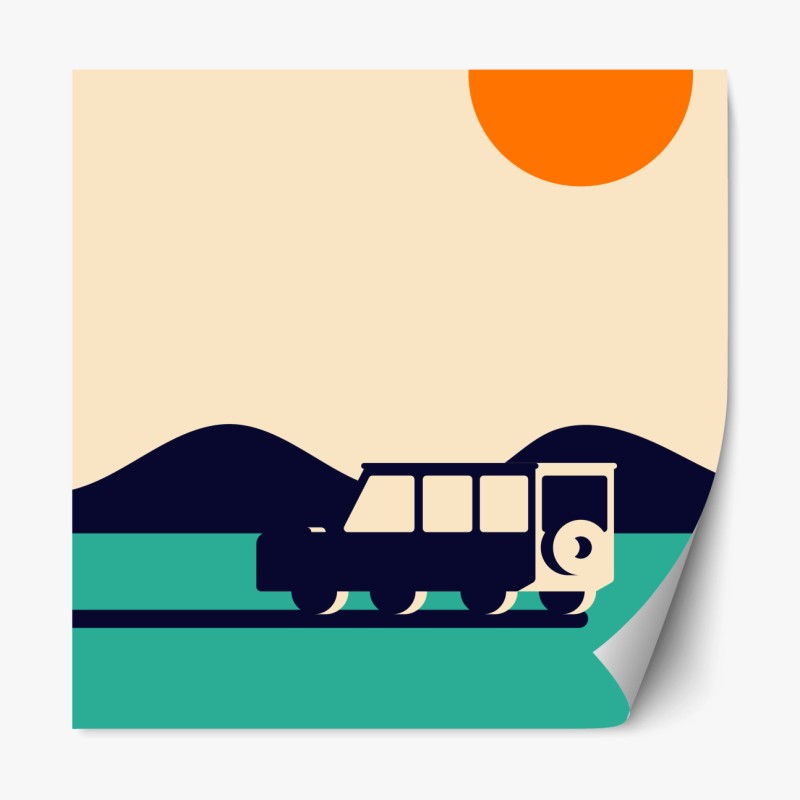 Repositionierbarer Aufkleber gewelltes architekturmotiv in graustufen – Wallnifity®