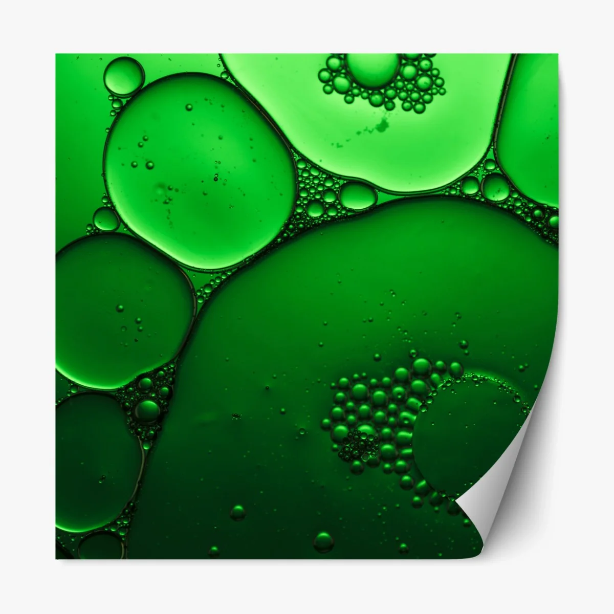 Repositionierbarer Aufkleber grüne blasen abstrakte komposition – Wallnifity® Repositionierbarer Aufkleber grüne blasen abstrakte komposition – Wallnifity®