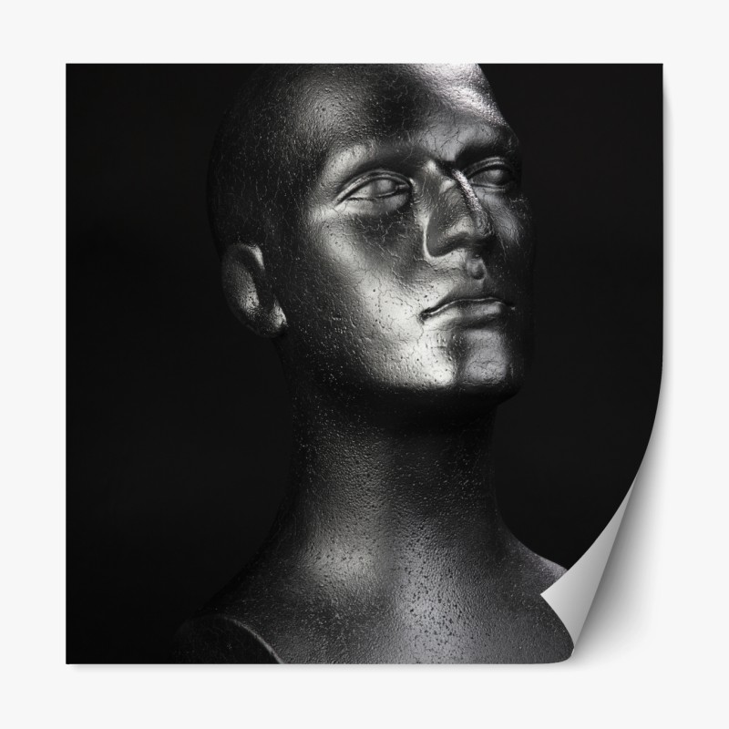 Repositionierbarer Aufkleber schwarze büste eines mannequins