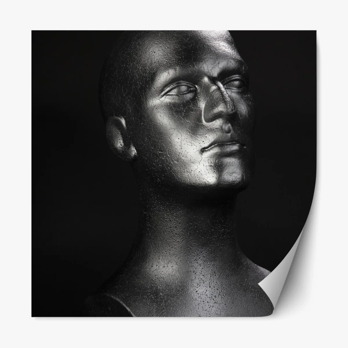 Repositionierbarer Aufkleber schwarze büste eines mannequins – Wallnifity® Repositionierbarer Aufkleber schwarze büste eines mannequins – Wallnifity®