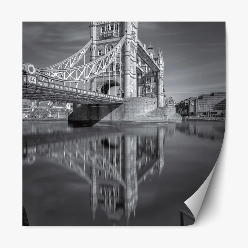 Repositionierbarer Aufkleber sonniger kiefernwaldweg – Wallnifity®