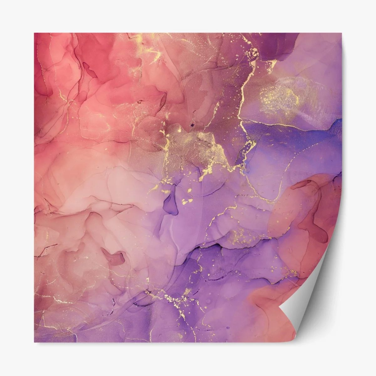 Repositionierbarer Aufkleber ätherische rosa und lila marmoroptik – Wallnifity® Repositionierbarer Aufkleber ätherische rosa und lila marmoroptik – Wallnifity®