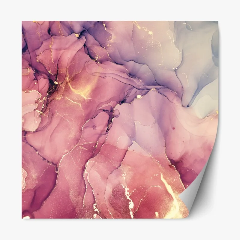 Repositionierbarer Aufkleber ätherische lila marmorabstraktion
