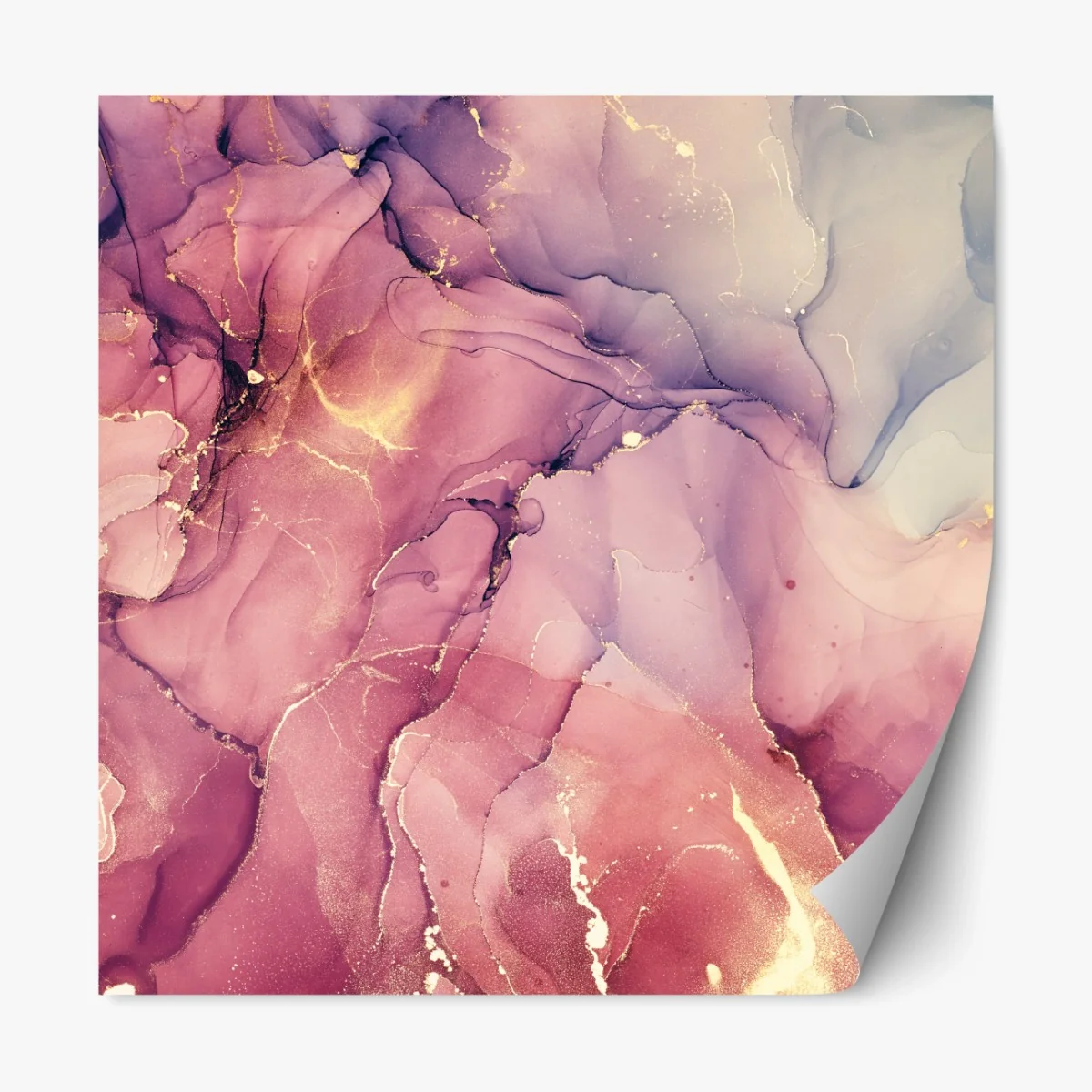 Repositionierbarer Aufkleber ätherische lila marmorabstraktion – Wallnifity®