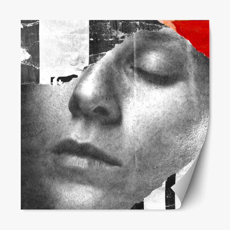 Repositionierbarer Aufkleber gold-schwarzer marmorwirbel – Wallnifity®