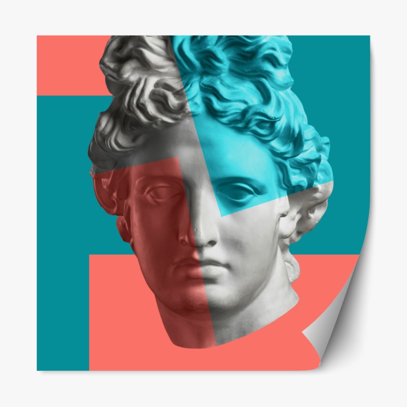 Repositionierbarer Aufkleber tropisches muster mit strelitzien – Wallnifity®