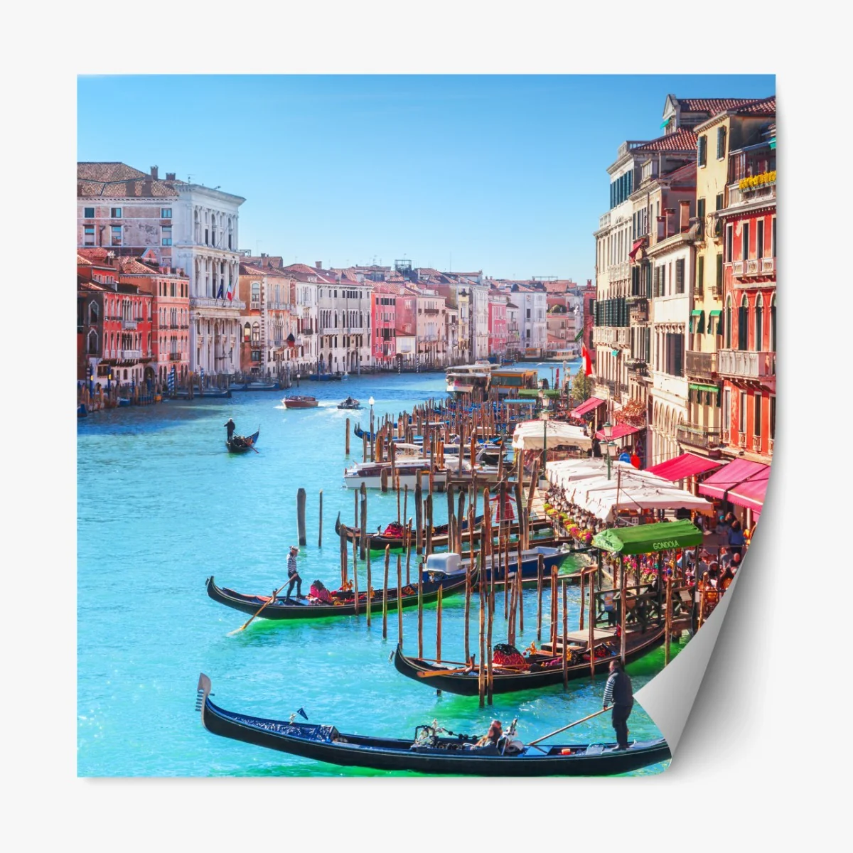 Repositionierbarer Aufkleber Venedig großer kanal stadtansicht – Wallnifity® Repositionierbarer Aufkleber Venedig großer kanal stadtansicht – Wallnifity®