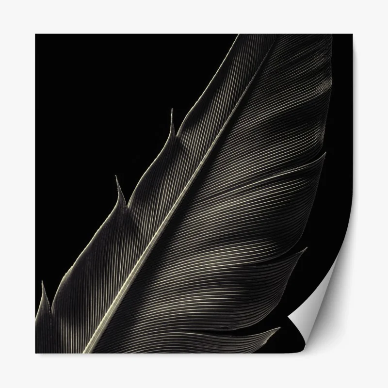 Repositionierbarer Aufkleber verschneiter wald im sanften nebel – Wallnifity®