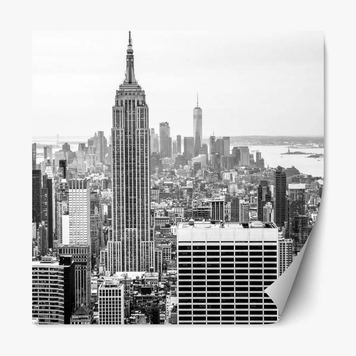 Repositionierbarer Aufkleber zeitlose New York skyline mit Empire State Building – Wallnifity® Repositionierbarer Aufkleber zeitlose New York skyline mit Empire State Building – Wallnifity®