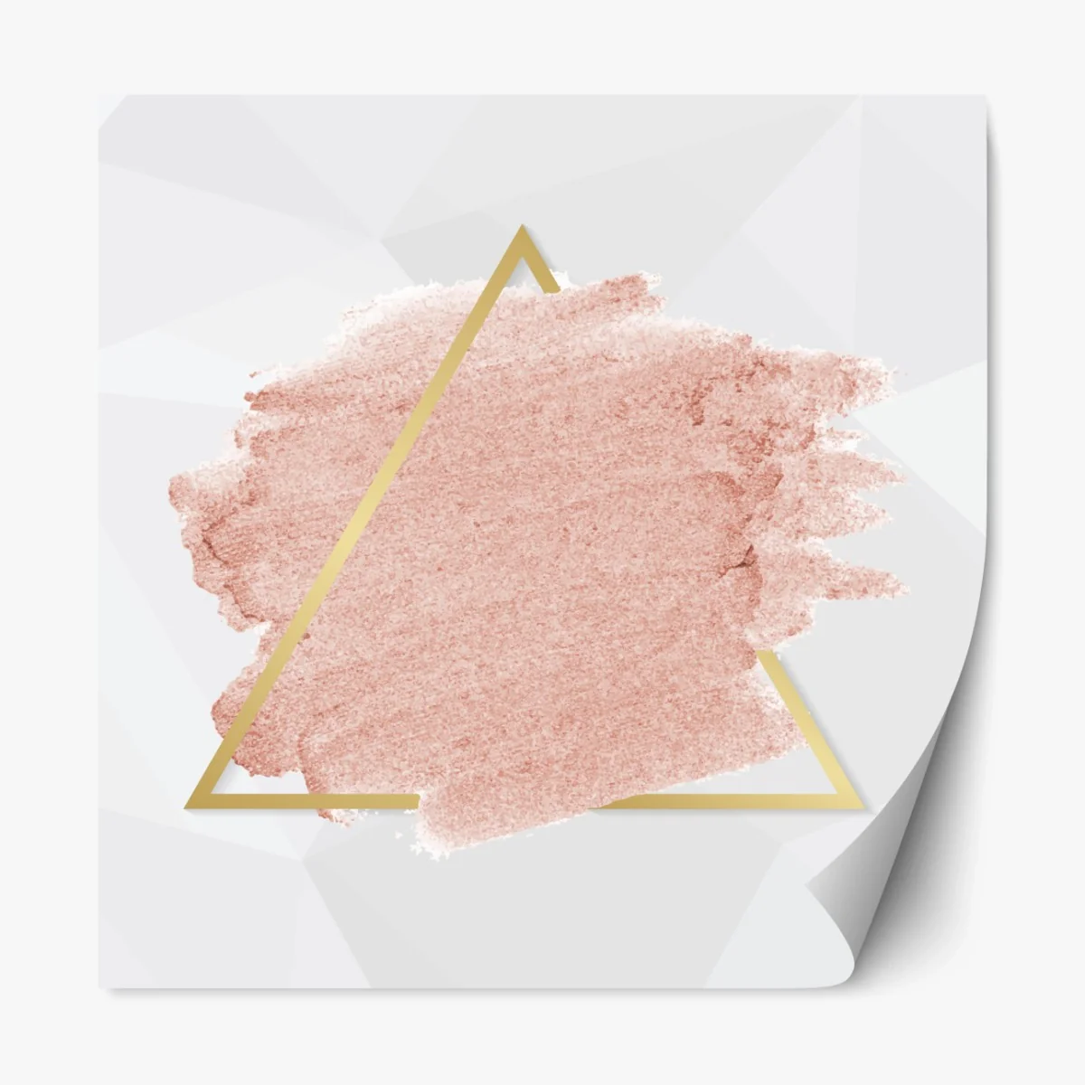 Repositionierbarer Aufkleber pastellrosa geometrisches dreieck – Wallnifity® Repositionierbarer Aufkleber pastellrosa geometrisches dreieck – Wallnifity®