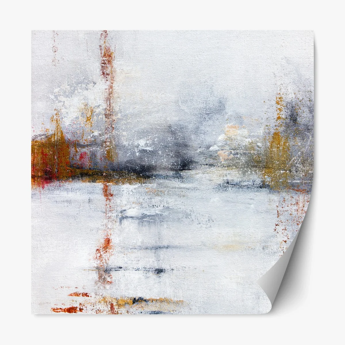 Repositionierbarer Aufkleber ruhige abstrakte landschaft in sanften neutralen tönen – Wallnifity® Repositionierbarer Aufkleber ruhige abstrakte landschaft in sanften neutralen tönen – Wallnifity®