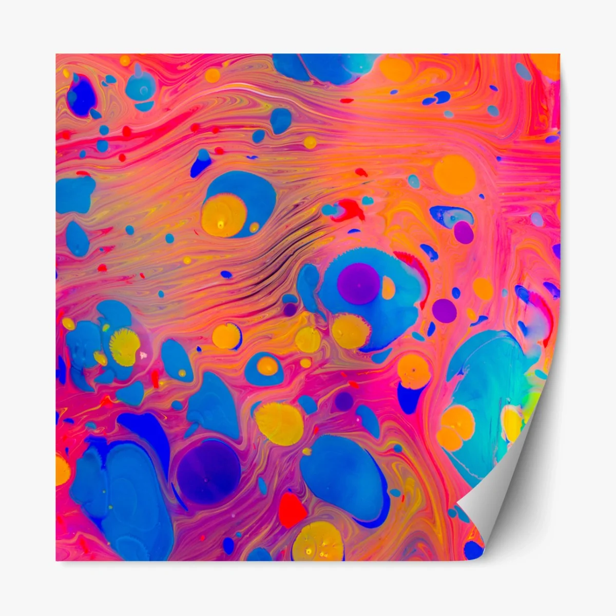 Repositionierbarer Aufkleber osmanisches ebru marmormuster – Wallnifity® Repositionierbarer Aufkleber osmanisches ebru marmormuster – Wallnifity®