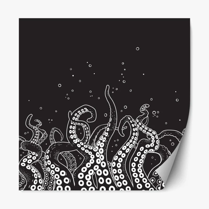 Repositionierbarer Aufkleber oktopus tentakel muster